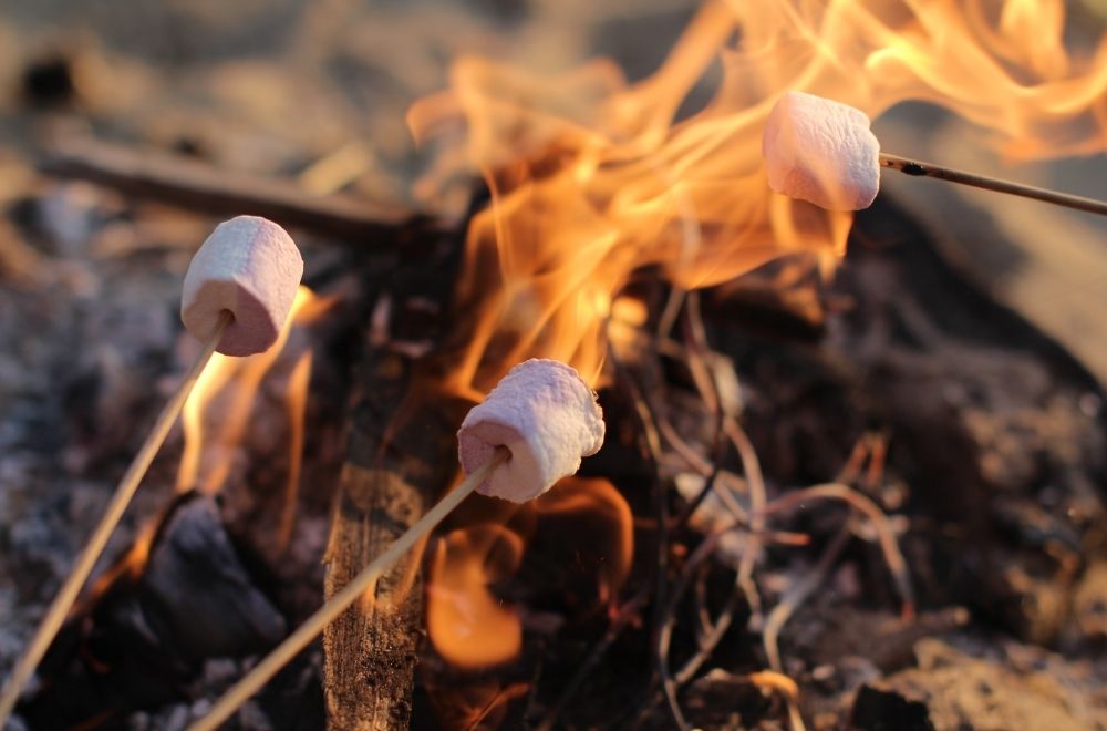 duurzaam kamperen met kampvuur